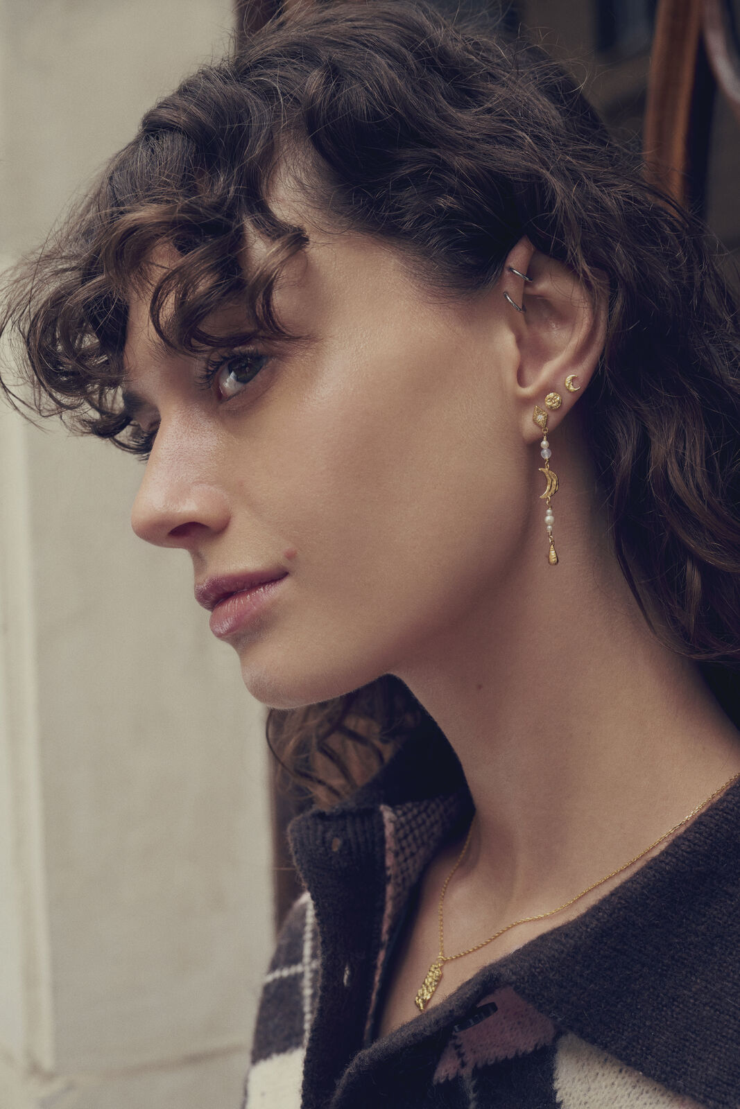 Notabene halskæde - forgyldt